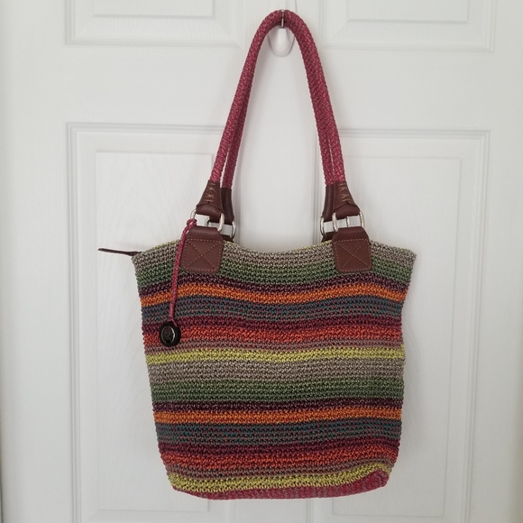 The Sak Cambria rainbow crochet tote bag - Picture 1 of 9